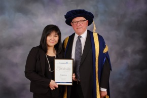 Yvonne Lo with the Chancellor