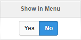 Show in menu: yes or no