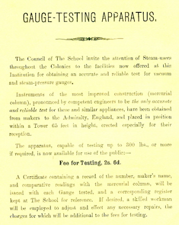 SMB Gauge Testing Apparatus, published in the SMB Annual Report 1891