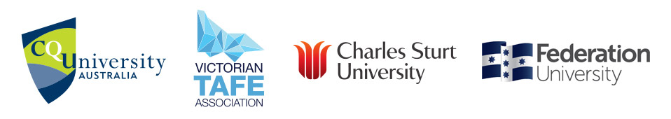 CQ University Australia, Victorian TAFE Association, Charles Sturt Univeristy, Federation University Australia