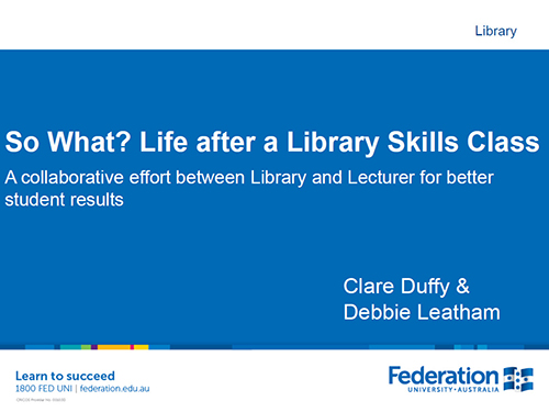 Getting the most our of your library staff