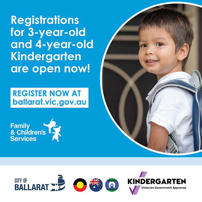 Childcare and kindergarten registrations are now open