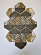 Peta Kalisperis A geometric graphic design with repeated intersecting motifs