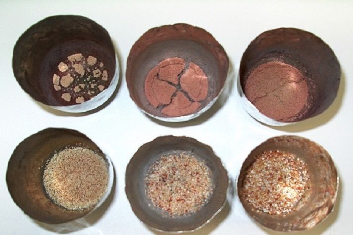 Brown coal ash samples 