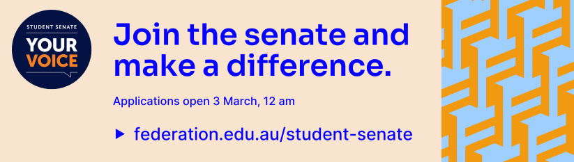 Heading reads Student Senate Your Voice. Meet your new Student Senate representatives!